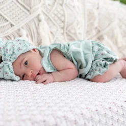 Completino maglia e coulotte in cotone biologico bambina