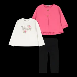 Completo 3 pezzi in felpa per bambina