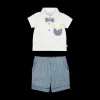Completo 2 pezzi polo + pantalone corto per neonato