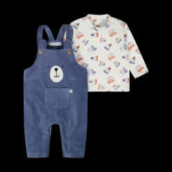 Completo 2 pezzi salopette e maglia per neonato