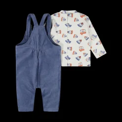 Completo 2 pezzi salopette e maglia per neonato
