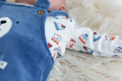 Completo 2 pezzi salopette e maglia per neonato