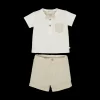 Completo 2 pezzi t-shirt + pantalone corto per neonato