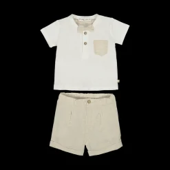 Completo 2 pezzi t-shirt + pantalone corto per neonato