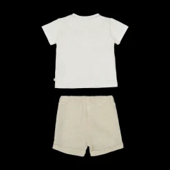 Completo 2 pezzi t-shirt + pantalone corto per neonato