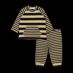 Completo a righe in cotone riciclato da bambino