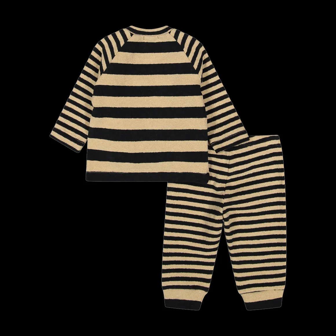 Completo a righe in cotone riciclato da bambino