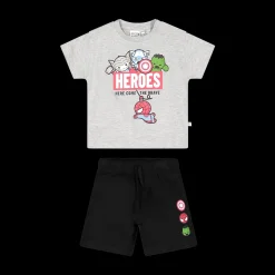 Completo a tema baby Supereroi per neonato
