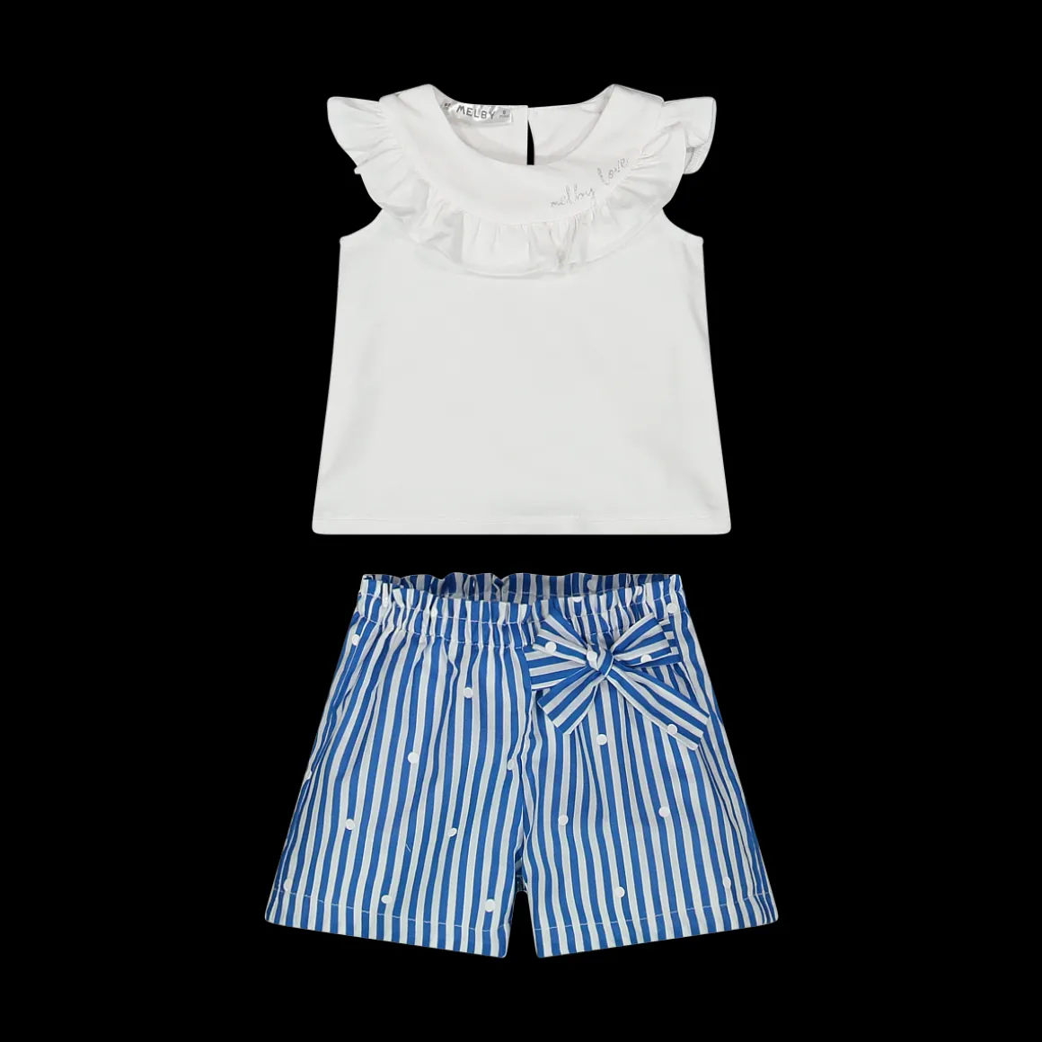 Completo blusa e shorts da bambina