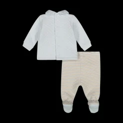 Completo ciniglia e tessuto double neonato