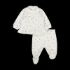 Completo con pantalone in ciniglia da neonata