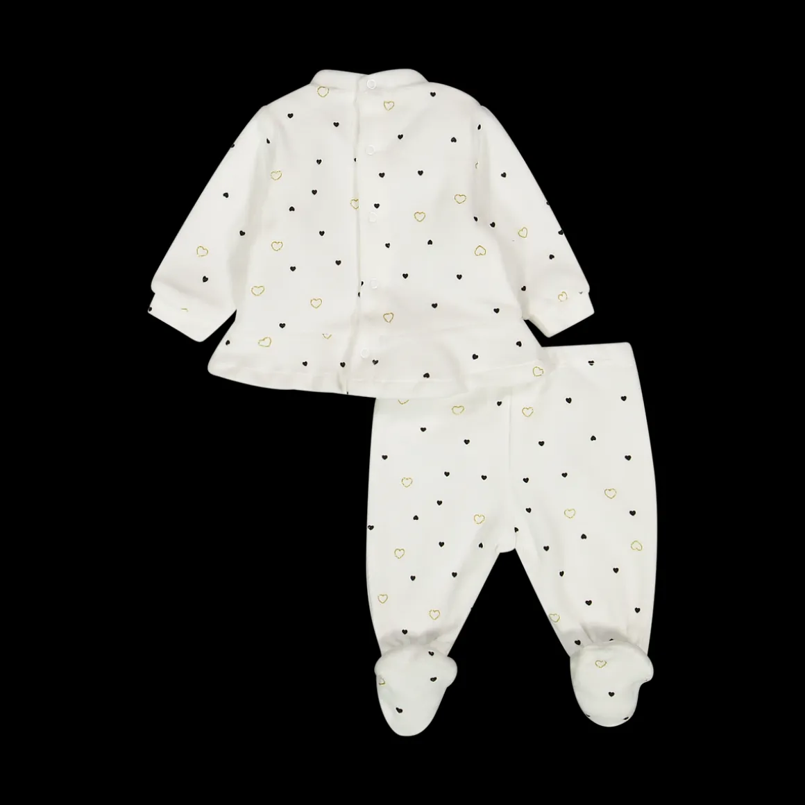 Completo con pantalone in ciniglia da neonata