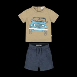 Completo con stampa jeep per neonato