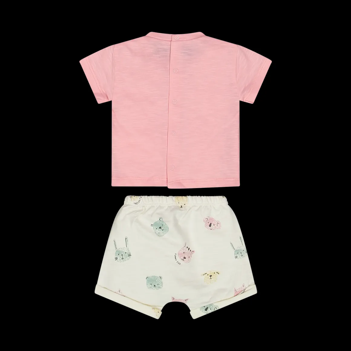 Completo corto in cotone biologico da bambina