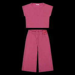 Completo elegante in jersey lurex bambina