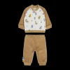 Completo in ciniglia 100% cotone bio per neonato
