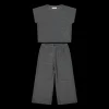 Completo in jersey lurex per bambina