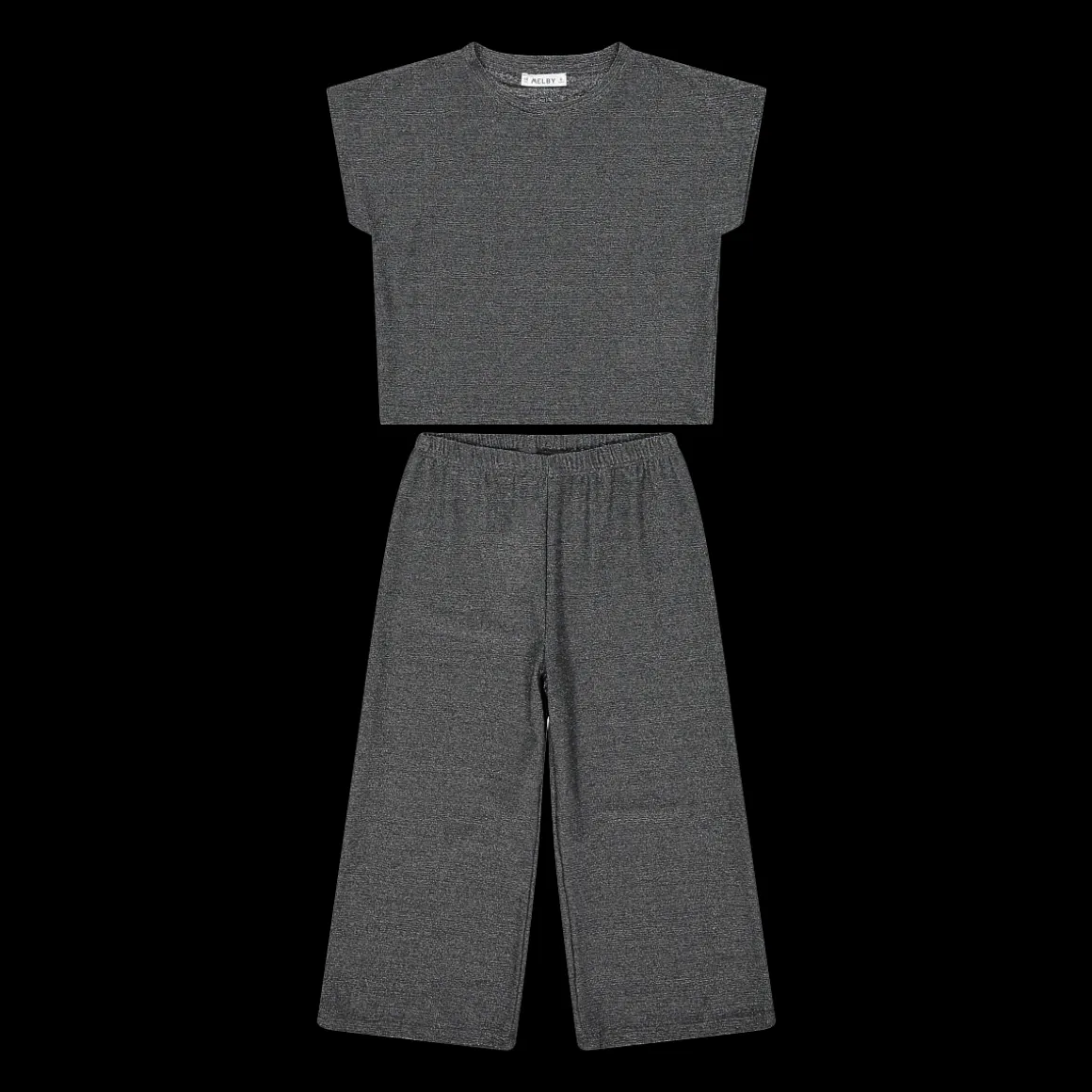 Completo in jersey lurex per bambina
