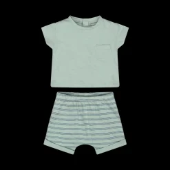 Completo in jersey malfilè di cotone biologico da bambino