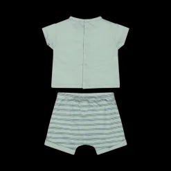 Completo in jersey malfilè di cotone biologico da bambino