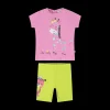 Completo in jersey stretch da bambina