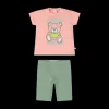 Completo in jersey stretch da bambina