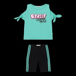 Completo in jersey stretch da bambina