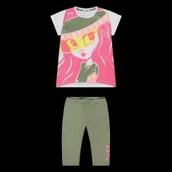 Completo in jersey stretch da bambina