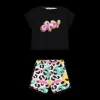 Completo in jersey stretch da bambina