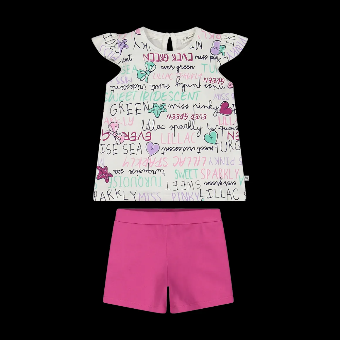 Completo in jersey stretch da bambina