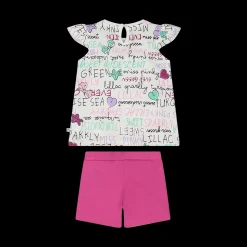 Completo in jersey stretch da bambina