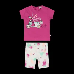 Completo in jersey stretch da bambina
