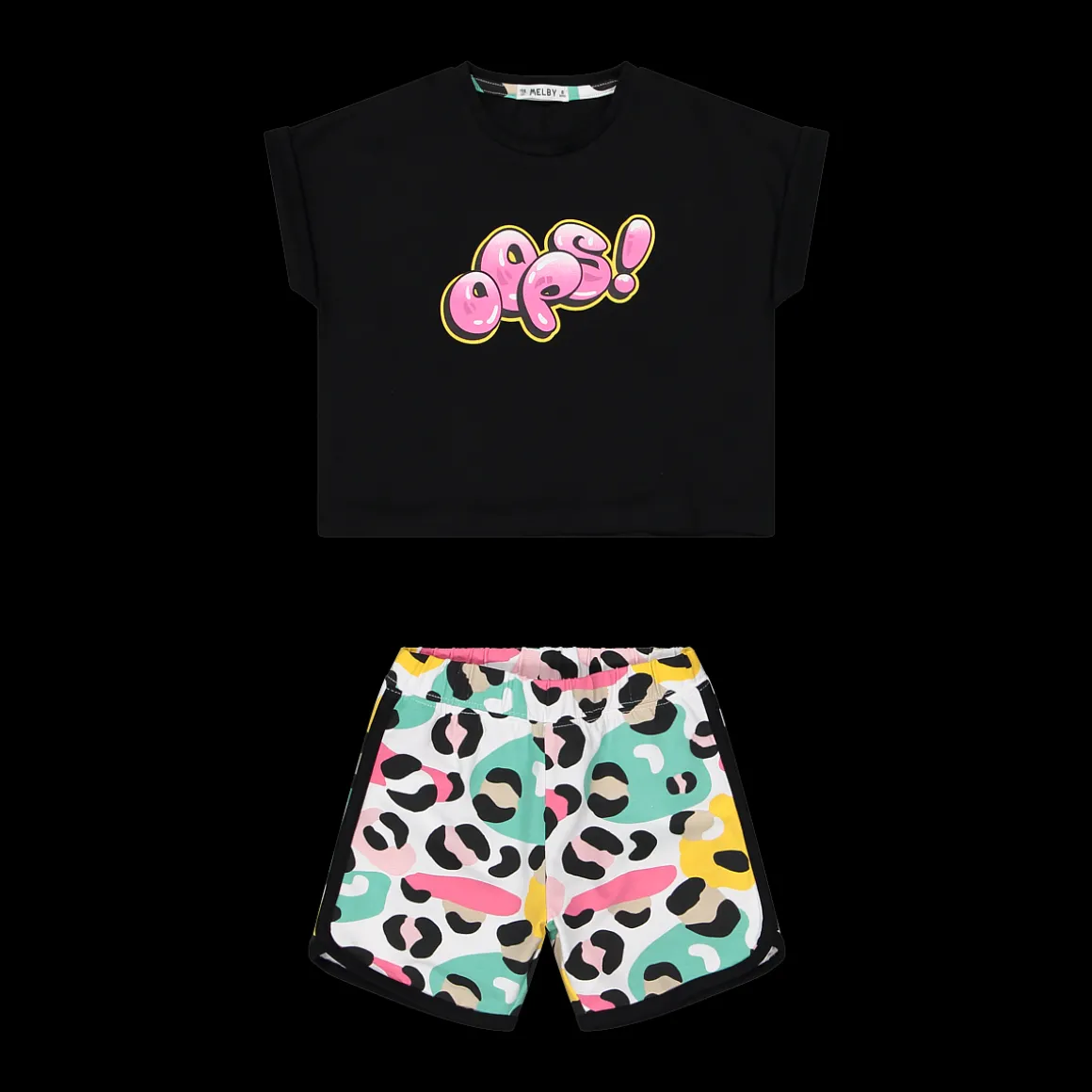 Completo in jersey stretch da bambina