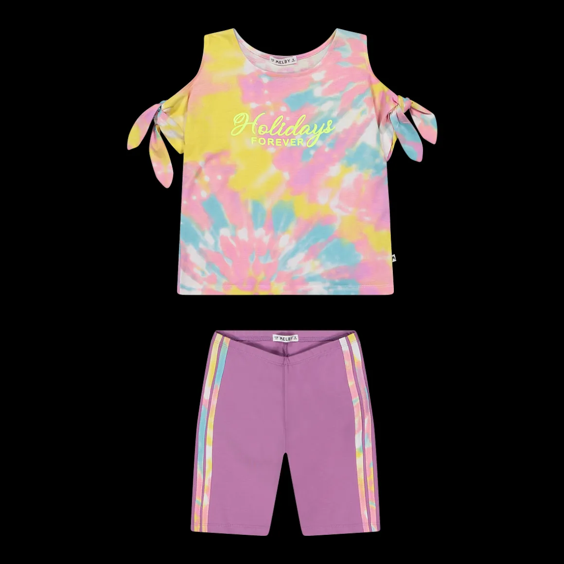 Completo in jersey stretch da bambina