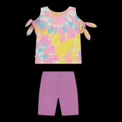 Completo in jersey stretch da bambina