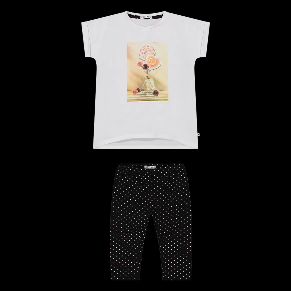 Completo in jersey stretch da bambina