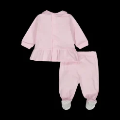 Completo maglia e pantalone rosa da neonata