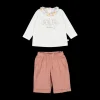 Completo maglietta + pantalone palazzo per neonata