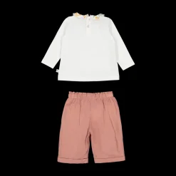 Completo maglietta + pantalone palazzo per neonata