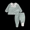 Completo newborn con piede per bambina