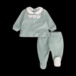 Completo newborn con piede per bambina