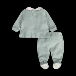 Completo newborn con piede per bambina