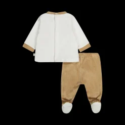 Completo newborn con piede in ciniglia bio 100% cotone