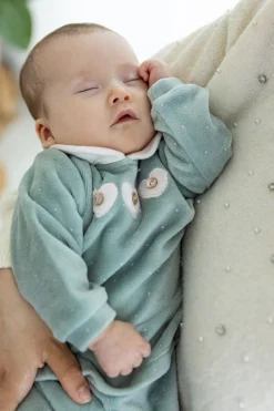 Completo newborn con piede per bambina
