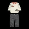 Completo pantalone e maglia tricot per neonato
