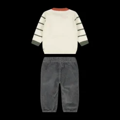 Completo pantalone e maglia tricot per neonato