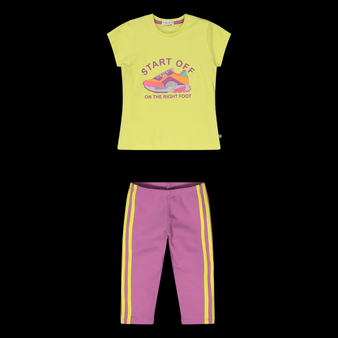 Completo per bambina in jersey stretch