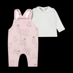 Completo salopette e maglia da bambina