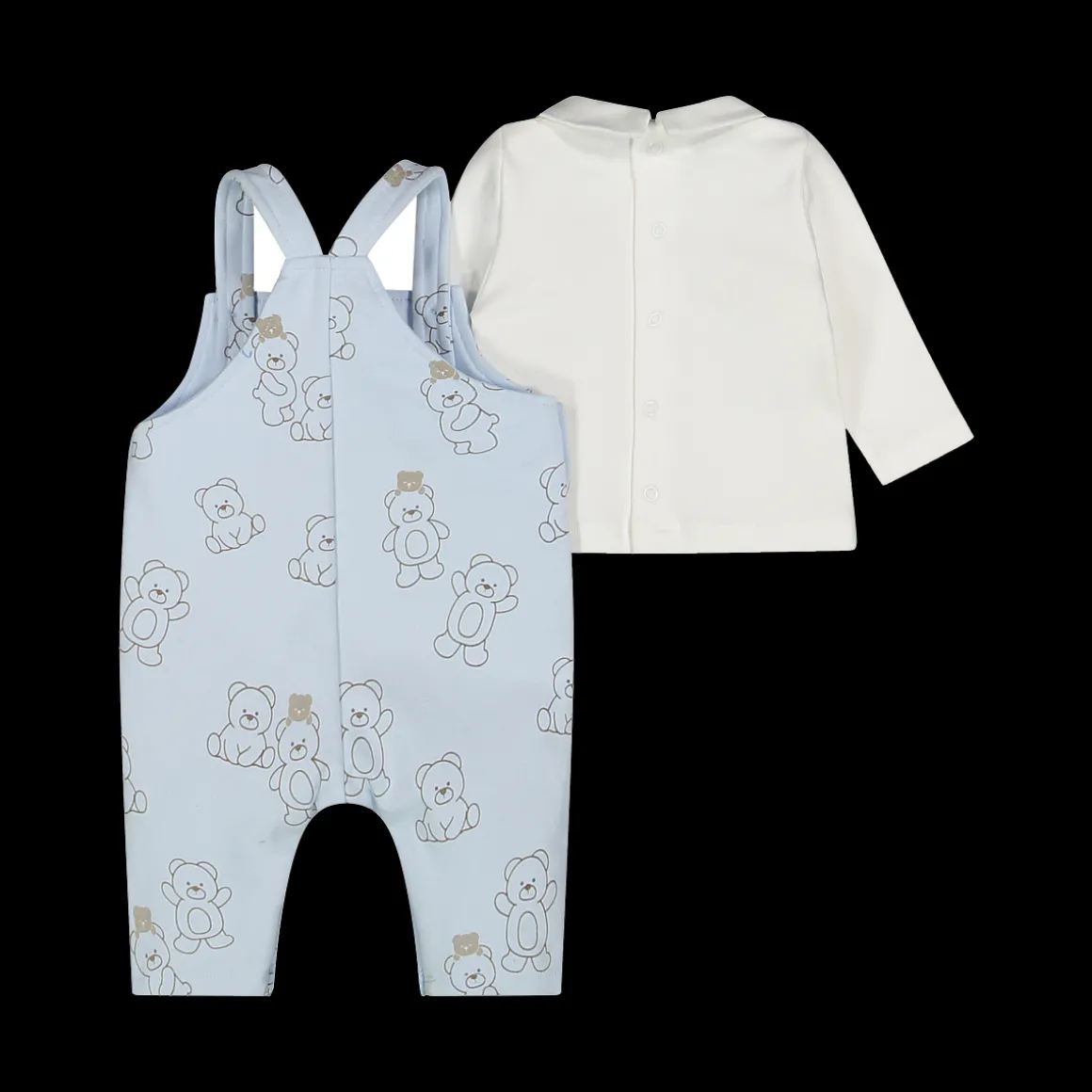 Completo salopette e maglia da bambino