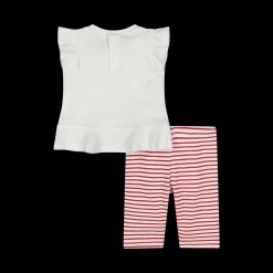 Completo t-shirt e leggings a righe